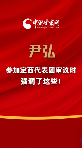 【2022甘肅兩會·圖解】尹弘書記參加定西代表團審議時強調(diào)了這些！