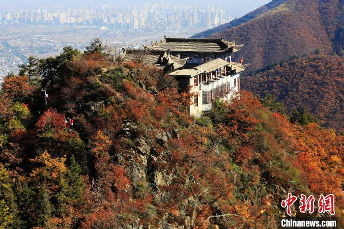 深秋，位于蘭州市榆中縣的興隆山，漫山遍野成五彩顏色。張?zhí)鞂?攝