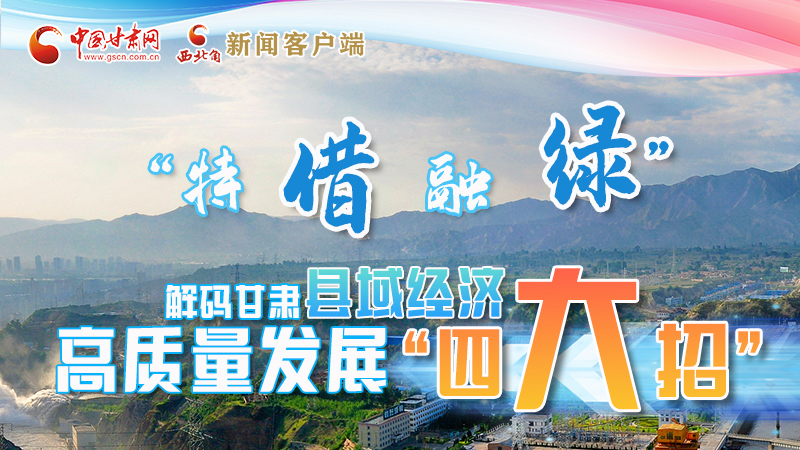 圖解|“特、借、融、綠”解碼甘肅縣域經(jīng)濟(jì)高質(zhì)量發(fā)展“四大招”