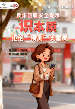 【理性購彩】反詐防騙安全提示（1）：“識”本質(zhì) 拒絕“預測類”騙局